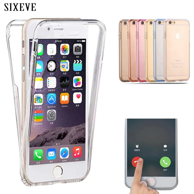 360 Полный Защитный Мягкий силиконовый чехол для iphone 6 6S 8 7 Plus 5 5s SE 2020 X XR XS 11 12 Pro MAX