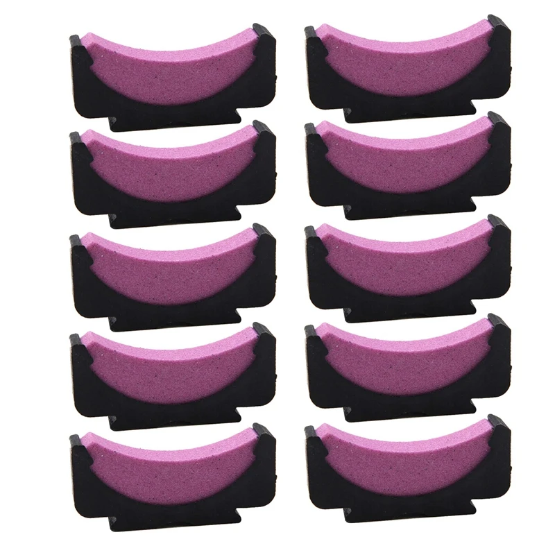 

Chainsaw Sharpener Stones Crescent Shaped Grindstone Woodworking Grinding Chain Small Grinding Stone With Holder,10 Pcs