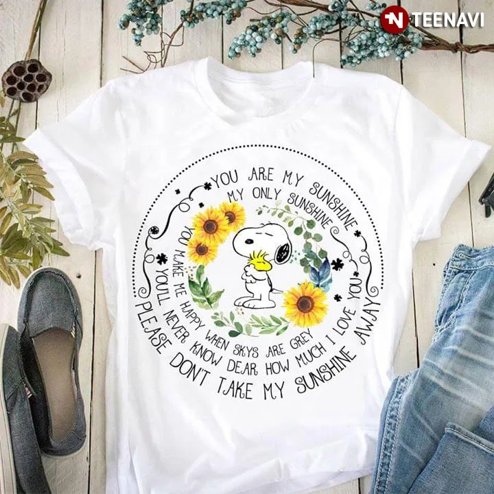 You Are My Sunshine Snoopy новая версия футболки|Мужские футболки| |