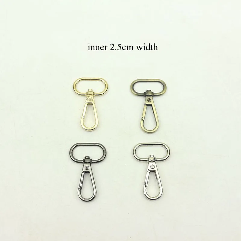 50pcs 16/19/25/32/38mm Handbag Strap Belt Metal Buckles Lobster Clasp Swivel Trigger Clips Snap Hook Collar DIY Bags Accessories