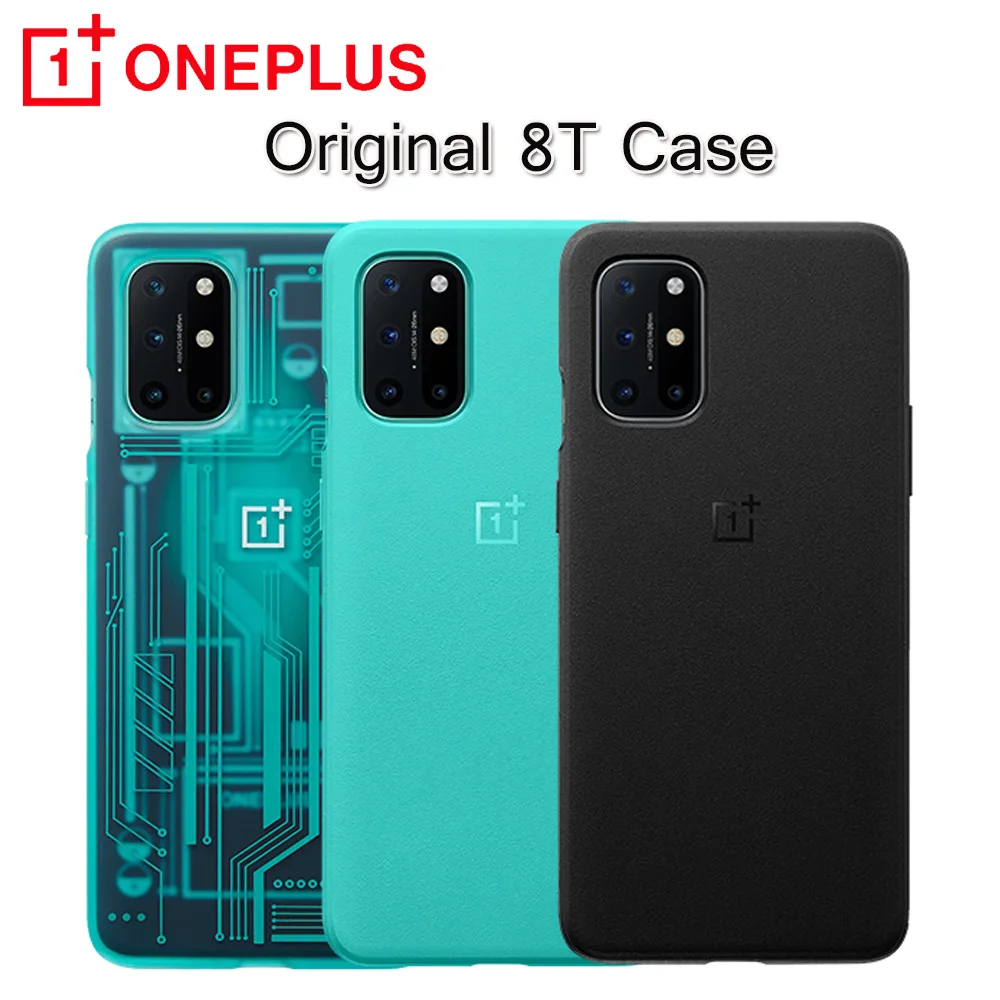Для оригинального OnePlus 8 T искусственное песчаник Karbon Bamper чехол защитный 3D