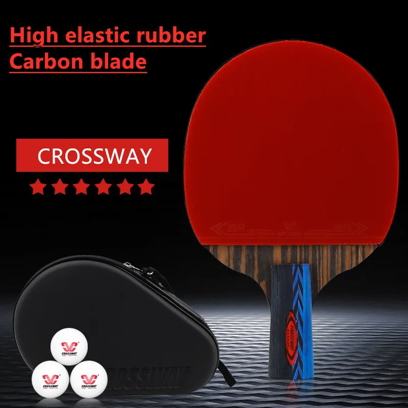 Ракетка для настольного тенниса CROSSWAY 5 звезд профессиональная резиновая летучая