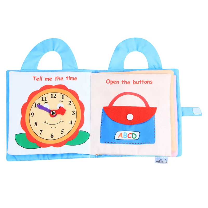 

Тканевая книжка для младенцев, с рисунком из мультфильма, Мягкая тканевая книжка, обучающие игрушки для детей 3 лет