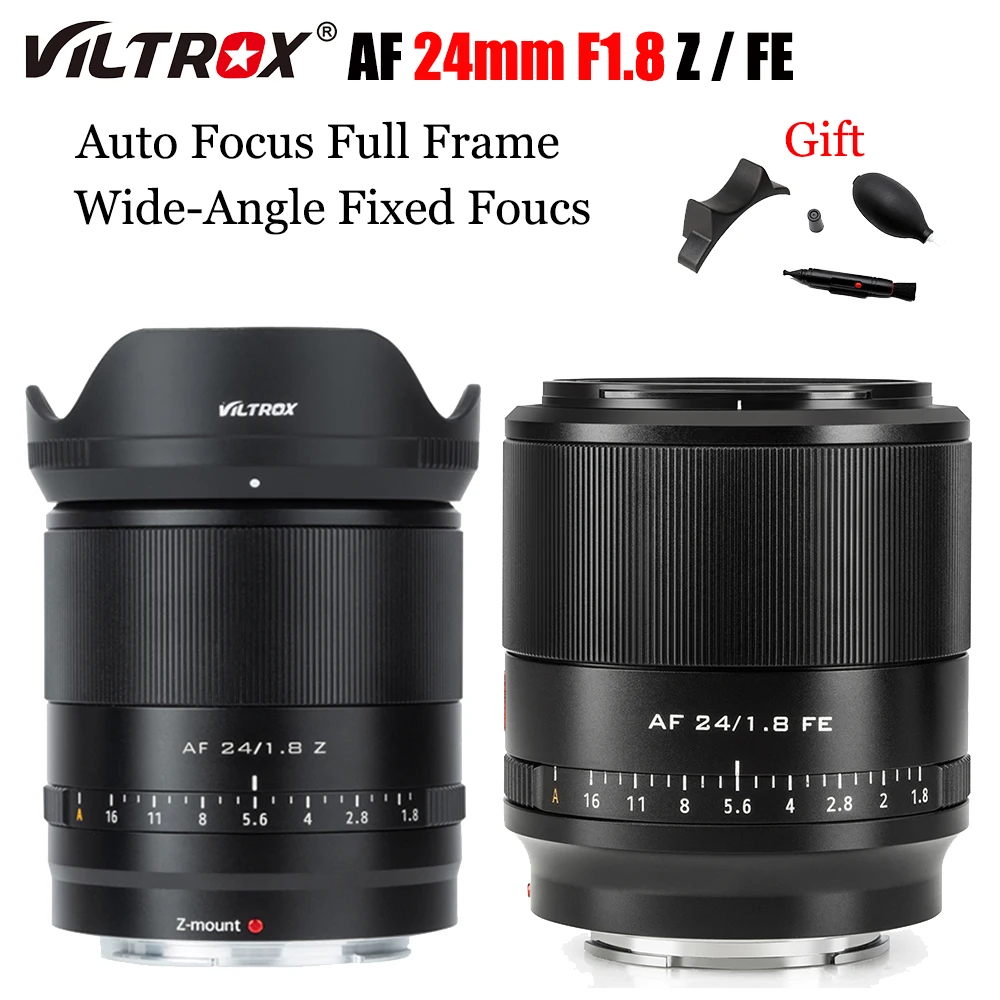 

Viltrox 24 мм F1.8 Z FE объектив камеры полная Рамка Автофокус широкоугольный основной объектив для Sony E Mount Nikon Z ZFC Z5 Z6 Z7 беззеркальный