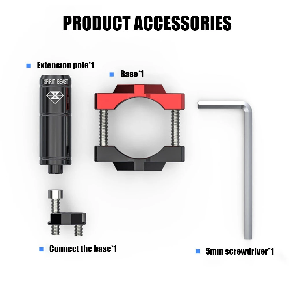 

Motorbike Spotlight Extension Pole Multi Functional Adjustable Scooter Spotlight Bracket Accessories for Honda CB190X