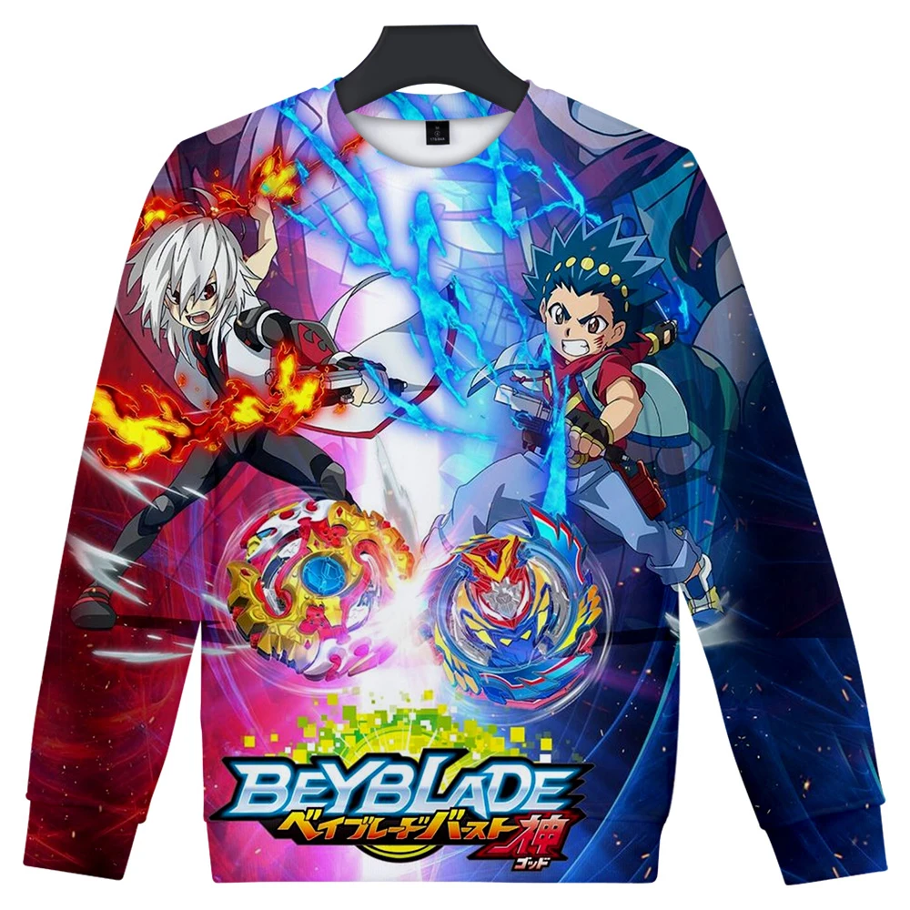 Harajuku/крутая Детская толстовка с объемным принтом Beyblade Burst Evolution Kpop рубашка