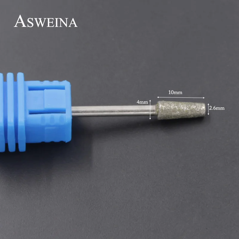 ASWEINA 1 шт. коническая форма Алмазные сверла для ногтей Аксессуары для полировки пилочки для ногтей электрические маникюрные инструменты