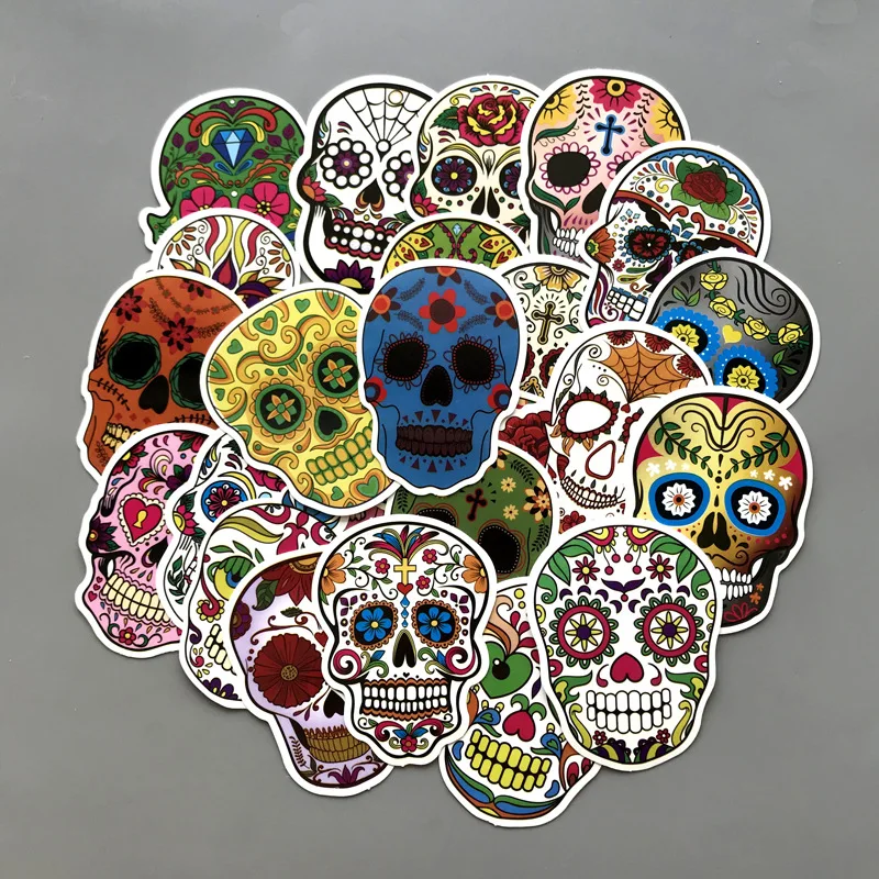 60 забавных лиц череп чемодан наклейка для ноутбука электрический автомобиль