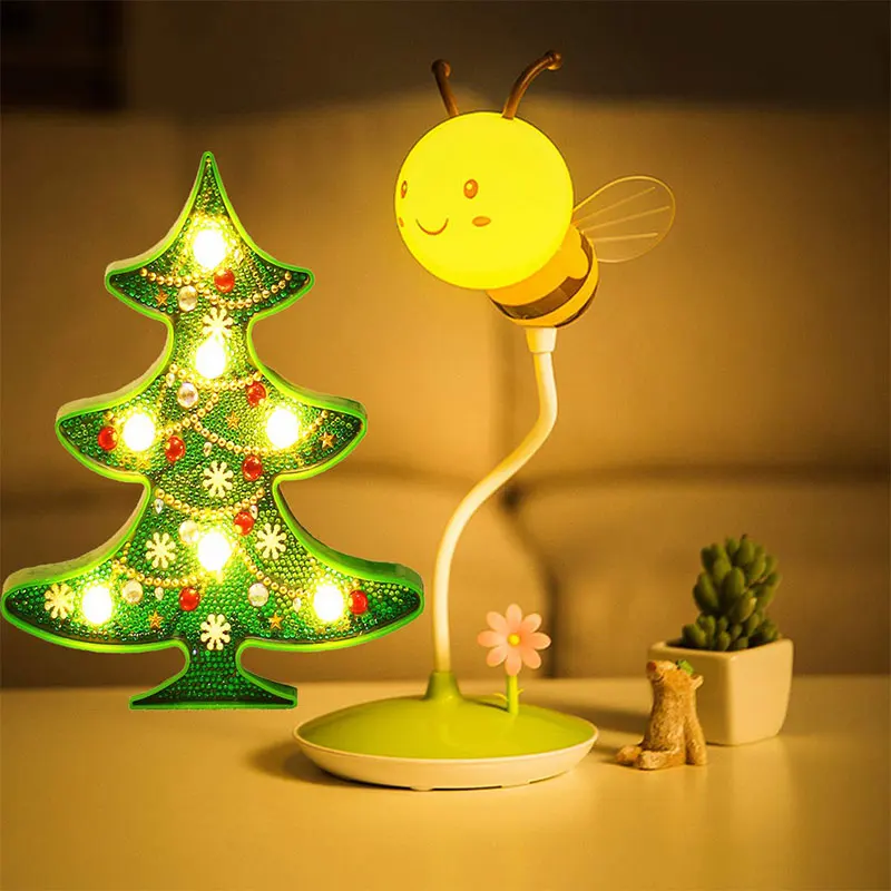 Рождественский светодиодный ночсветильник сделай сам для алмазной вышивки