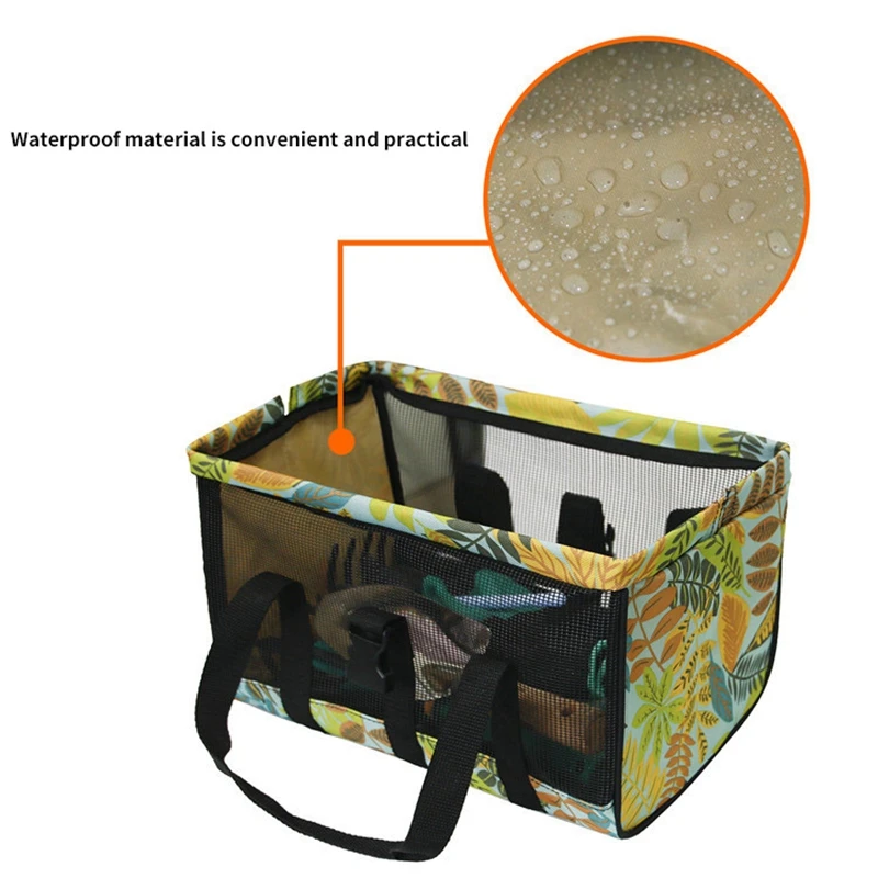 

Mesh Storage Bag Carrying Reusable Gardening Tools Wear Resistant Large Capacity Oxford Fabric Organizer