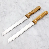 jaswehome 2pcslot stainless steel bread knife full tang handle serrated slicing knife baking tools bread cake cutting knife