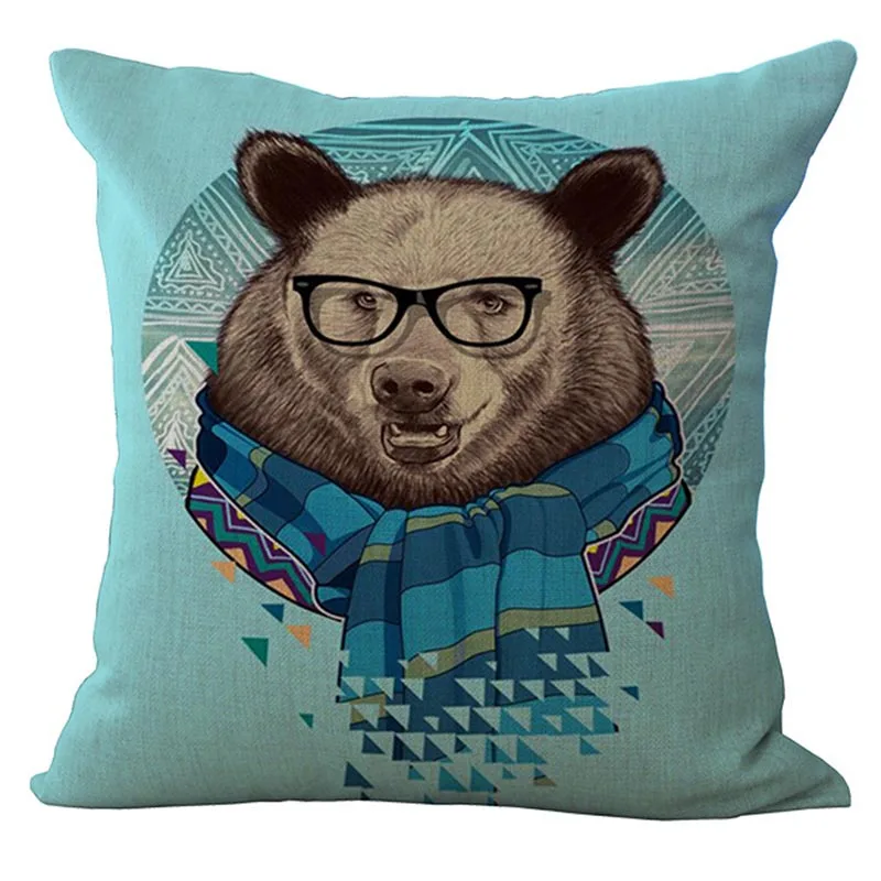cushion cover 45*45 Panda Printed sofa cushions office car Pillow cases Polyester pillowcase home decor pillow covers kd-0084 | Дом и сад