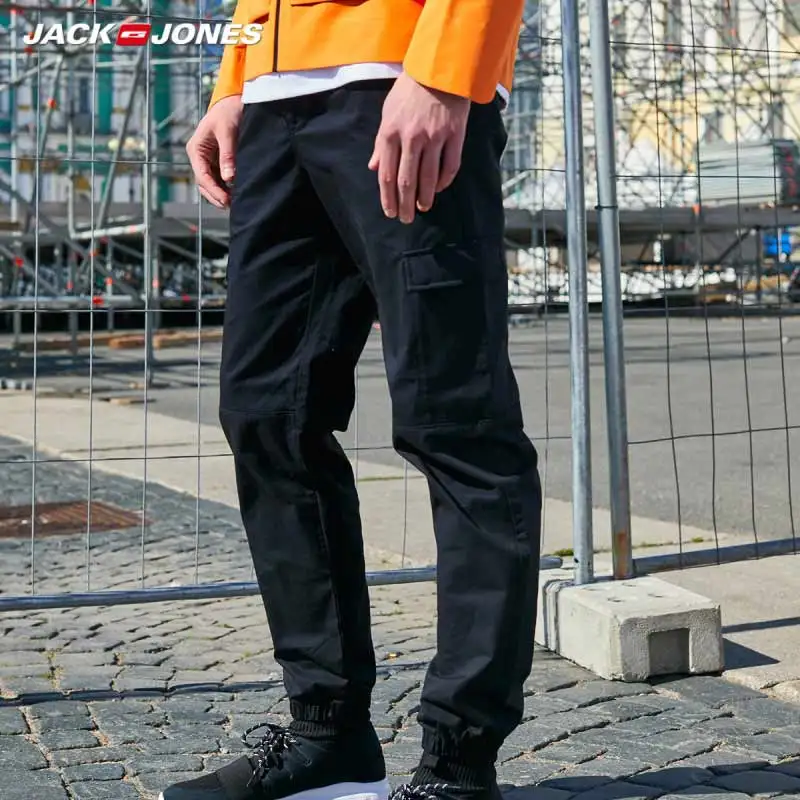 JackJones мужские уличные Карго повседневные эластичные брюки мода мужская одежда