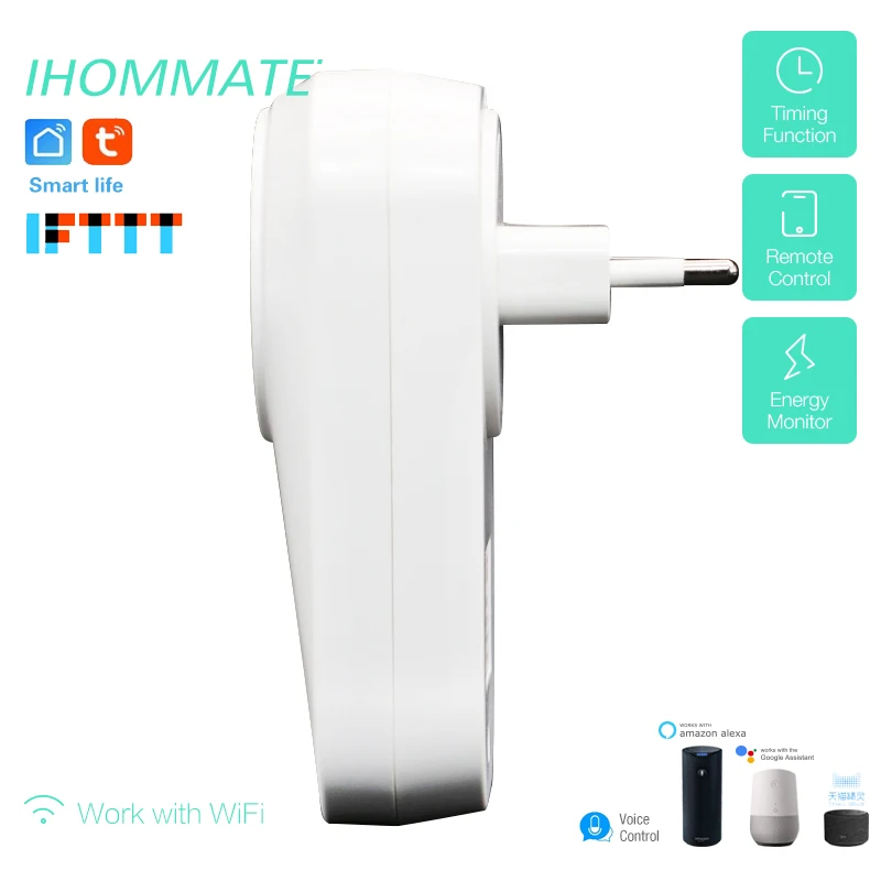 16A Wi-Fi Smart Италия ИТ Чили Plug power Monitor умная розетка Голосовое управление работа с Alexa