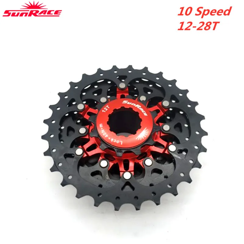 Sunracing CSRX0 Freewheel 10 speed 12-28T дорожная велосипедная кассета Freewheel Черный Серебряный велосипед запчасти
