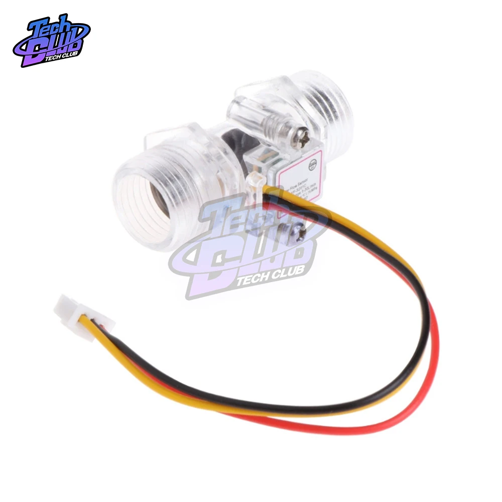 Прозрачный датчик расхода воды 5 в пост. Тока 12 В DN15 измеритель Датчик Холла