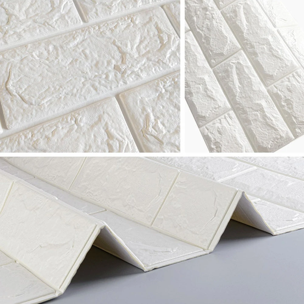 1 шт. 3D наклейки на стену имитация кирпича украшения в спальню водонепроницаемые