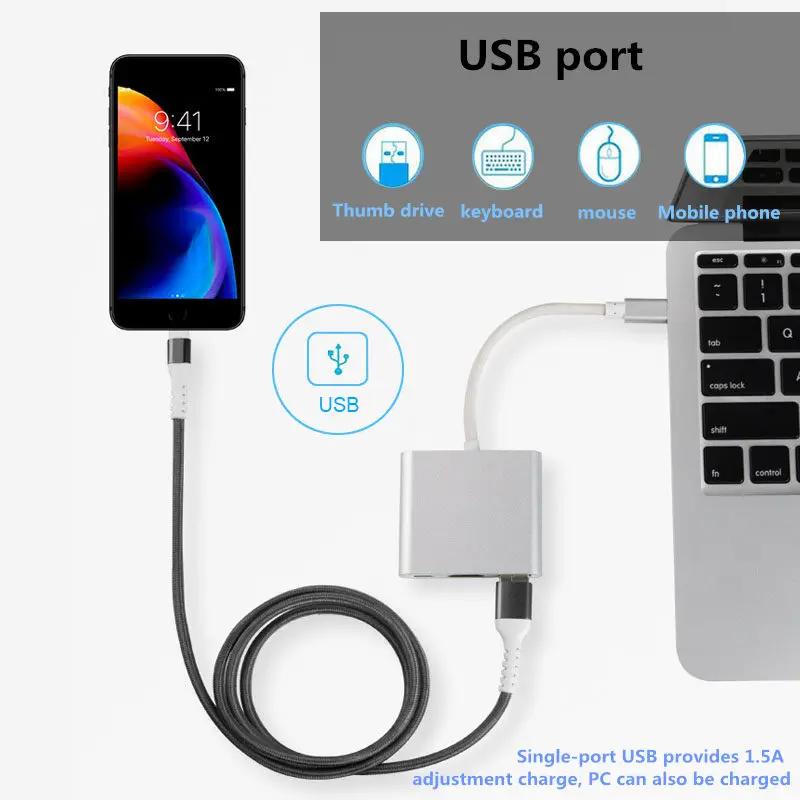 Высокоскоростной концентратор USB 3 0 с портами 4K HDMI OTG адаптер для порт зарядки Micro