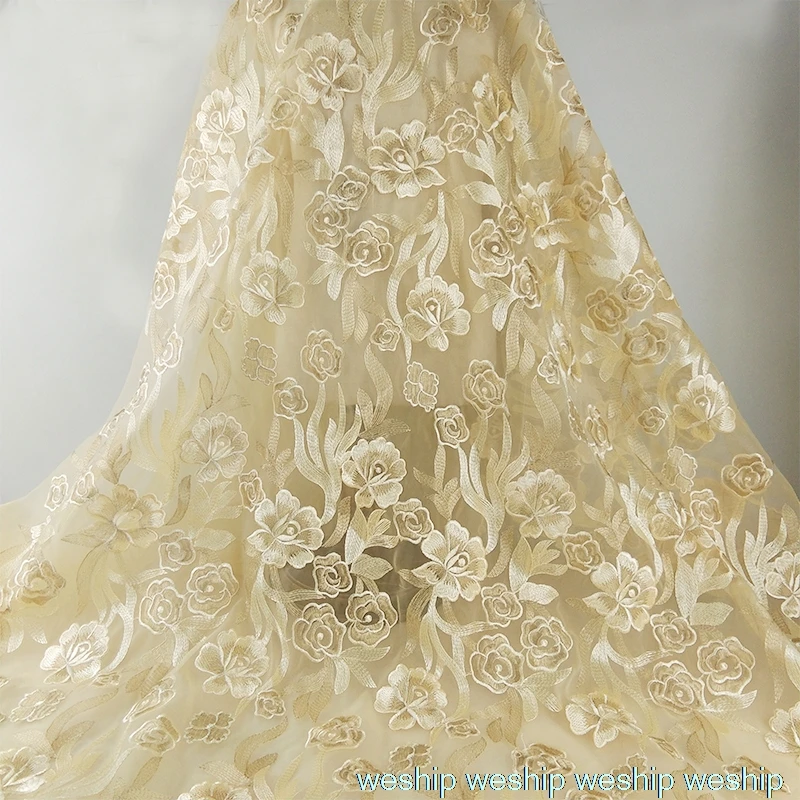 1 ярд/розовый полый сетчатый низ ткань с вышивкой розы Кружевная Сетка из органзы