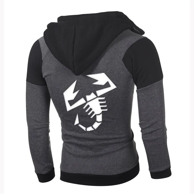 Karl Abarth Logo Sports Wear Sweatshirt Double Zipper Jacket Men Coat Fleece Hoodies Cotton Cardigan Y | Автомобили и мотоциклы