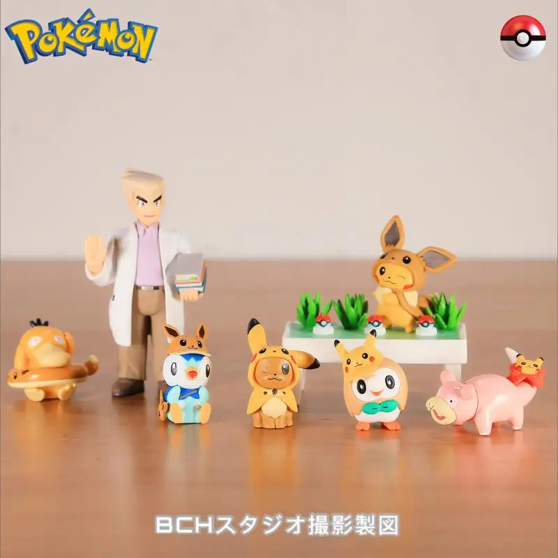 

Покемон самуелдук Пикачу гэнгар тыкать шар Eeveelution Psyduck Rowlet экшн-Фигурки игрушки для детей