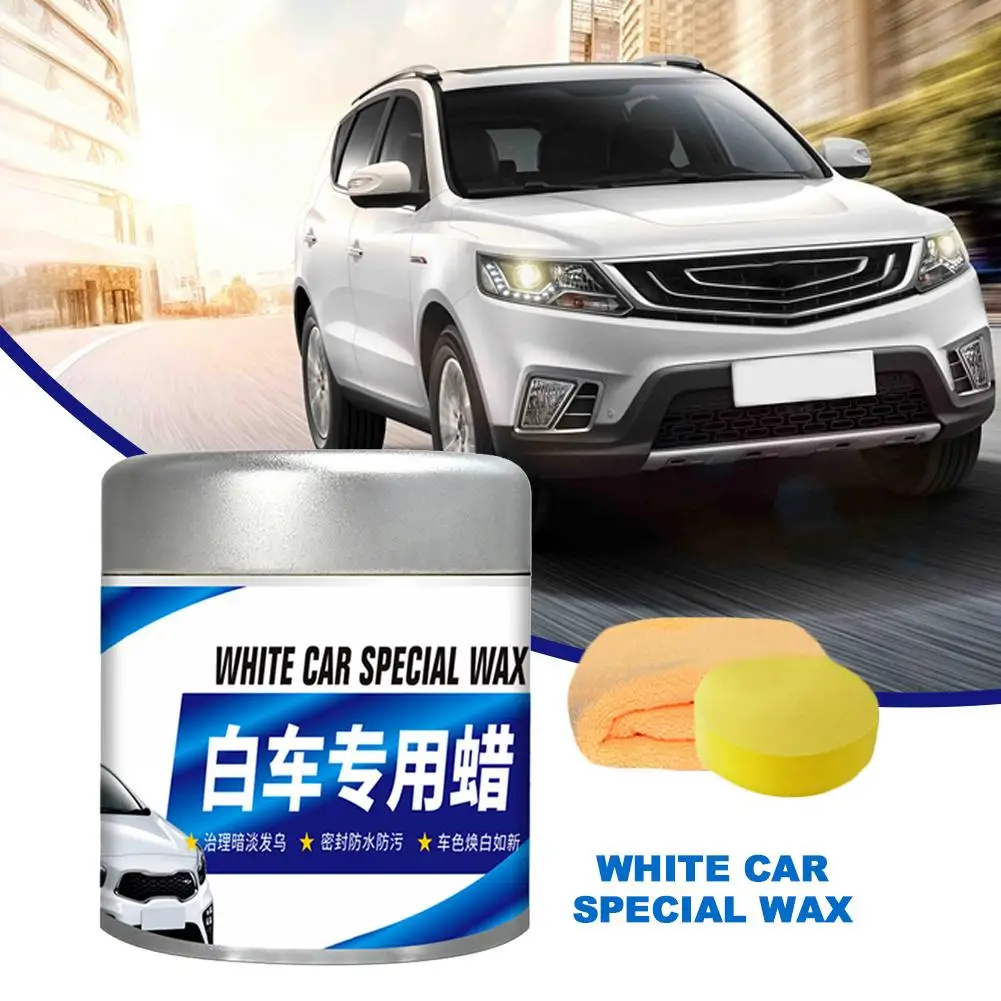 

Car White Wax Anti-oxidation Paint White Car Special Wax Polish Maintenance Wax Surface Coating Care Tiny Scratch Repair