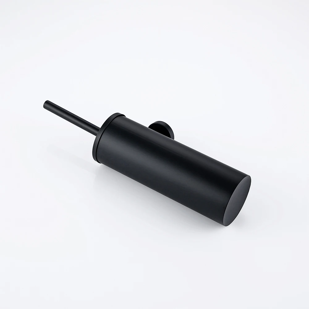 Black Toilet Brush Holder In Wall For Bathroom Set Modern Style 304 Stainless Steel Material No Dead Toilet Cleaning