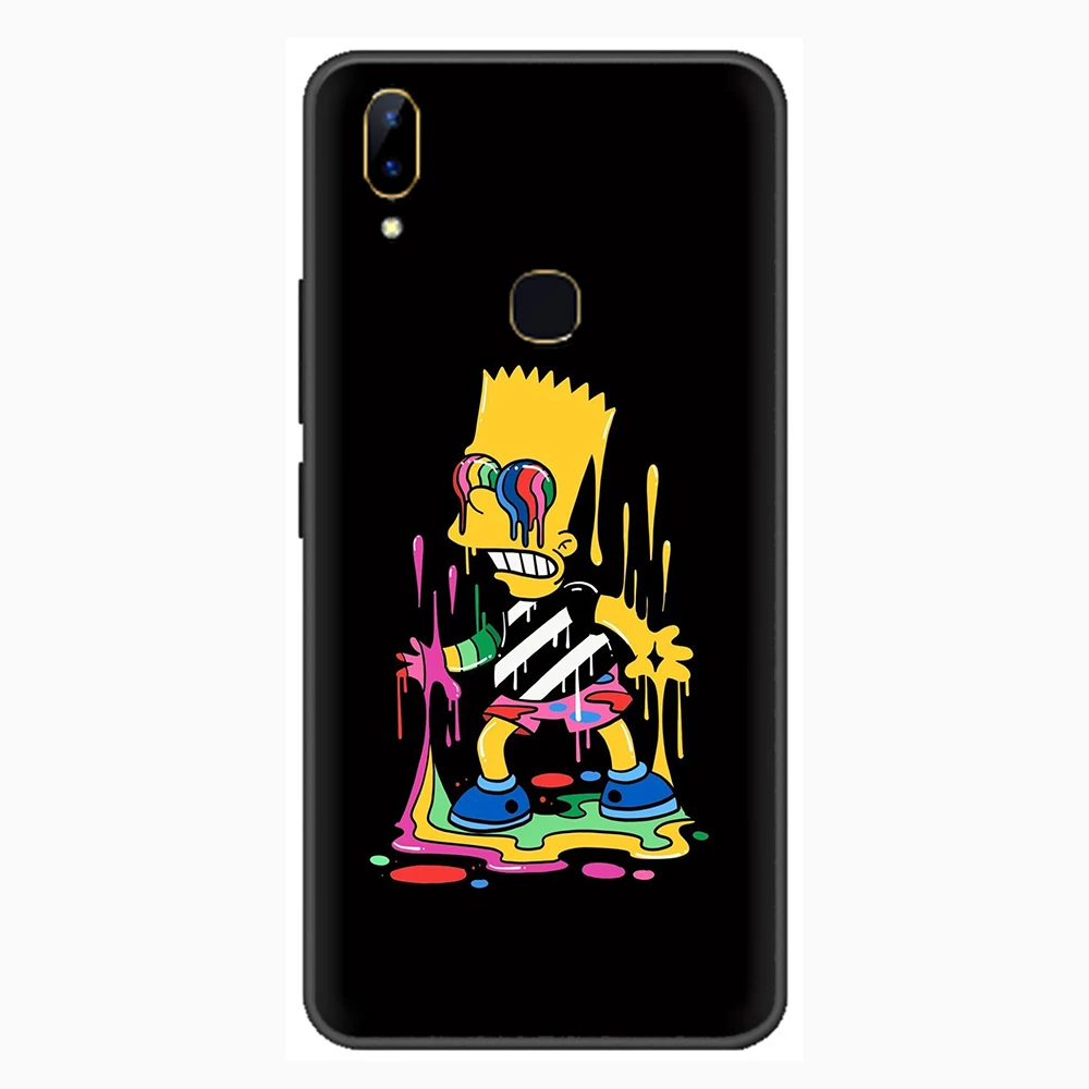 Funny Homer J.Simpson Black Silicone Phone Case for VIVO Y53 Y55 Y81 V5 V7 V9 V11 V15 Pro Y17 Y69 Y71 Y91 Y93 Y66 X9 Y11 U3 Y5S | Мобильные