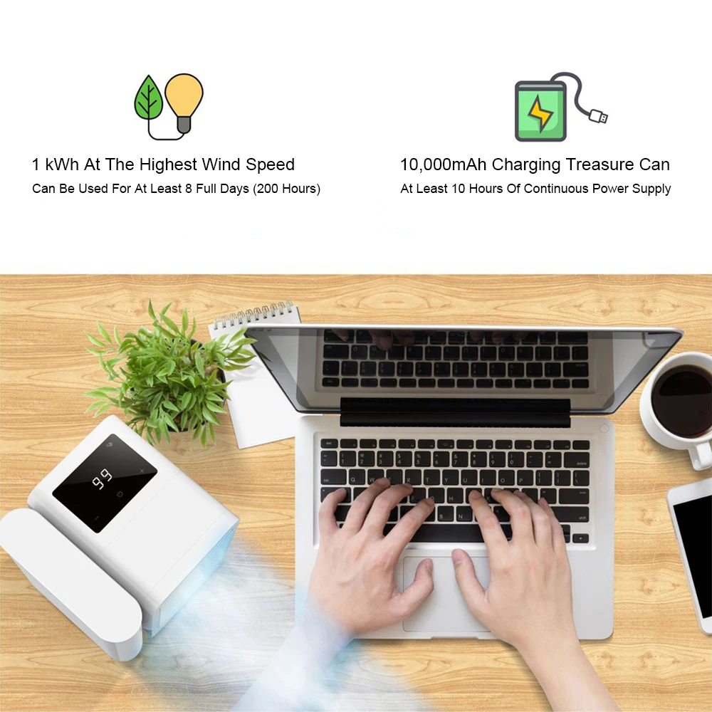 

Мини-Кондиционер Портативный с сенсорным экраном, 99 скоростей