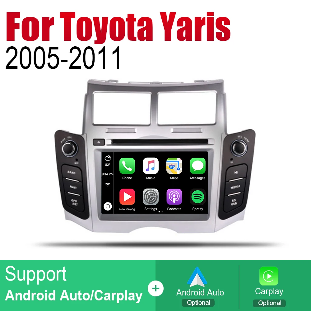 ZaiXi Android 2 Din Авто Радио DVD для Toyota Yaris 2005 ~ 2011 Автомобильный мультимедийный плеер GPS