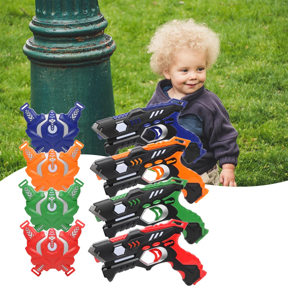 

LEADZM Laser Gun Small 4 Pack (Red / Blue / Green / Orange) 4 Vests (Red / Blue / Green / Orange)-