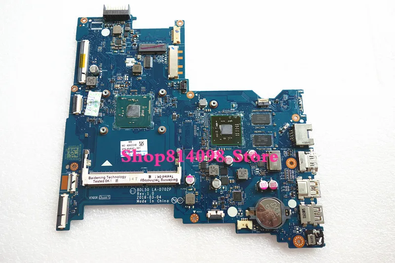 854942 001 601 501 для 250 G5 15 AY Материнская плата ноутбука BDL50 LA D702P с процессором SR2KL N3710 2G