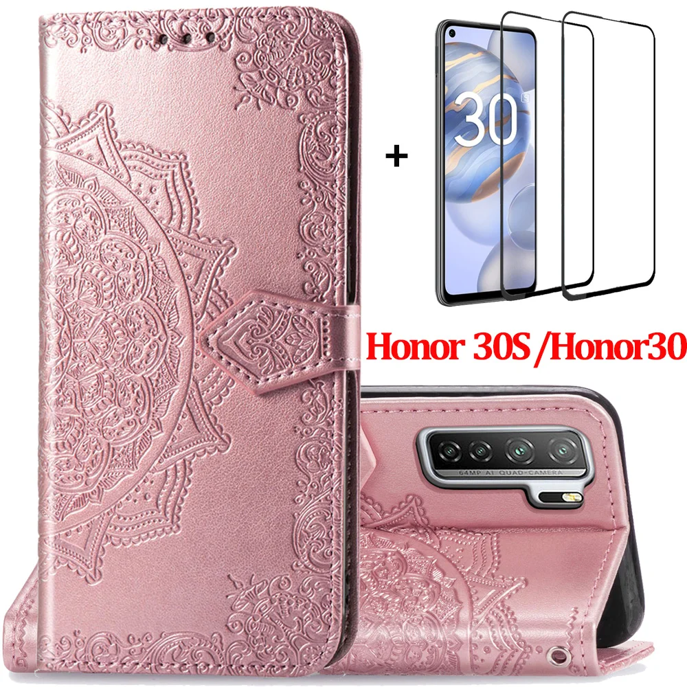 Роскошный хонор 30s цветочный женский кожаный чехол для Honor 30 S CDY NX9A кошелек Хонор