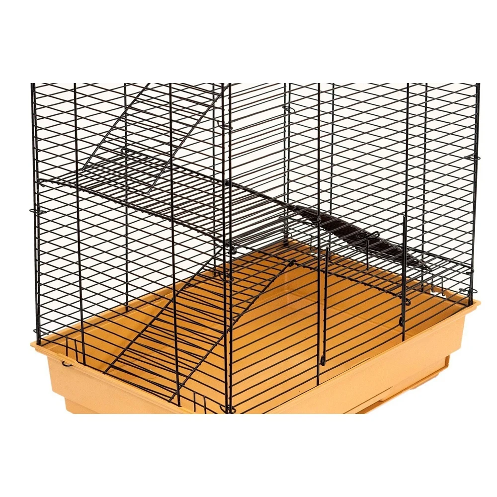 Клетка PetTails ГОША-4 разборная шаг прута 10 5 мм для грызунов 42х30х59 см 3 этажа домик