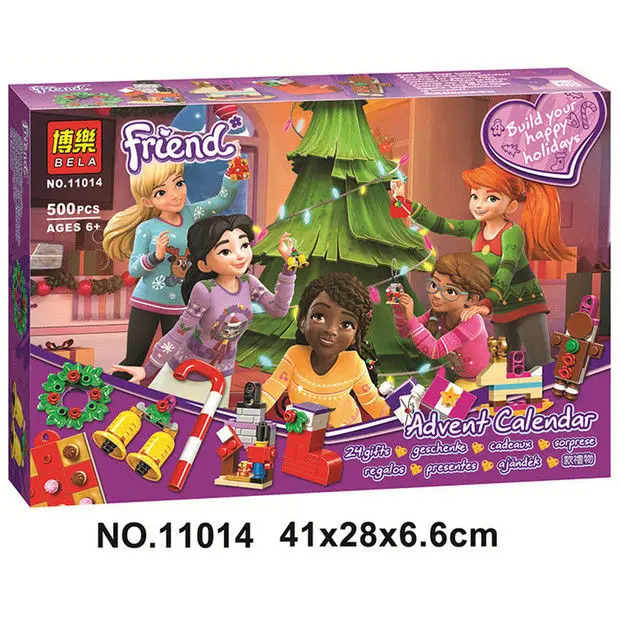 

New Friends Advent Calendar Star Space Warsing City compatible 11014 11013Christmas Toys Gift For Children Building Block Bricks