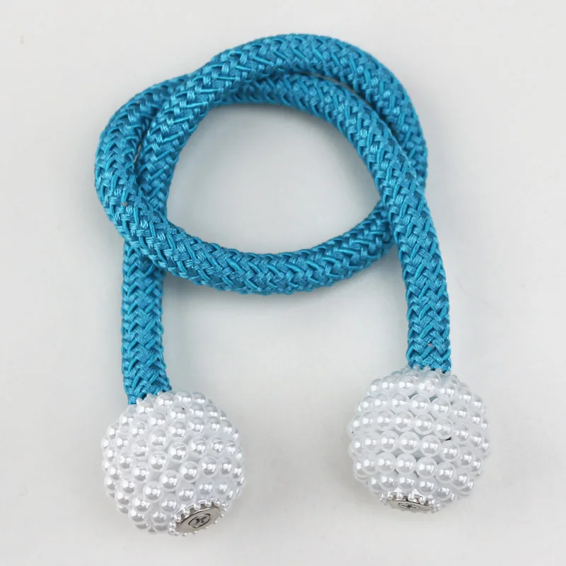 Магнитный зажим для штор держатель с жемчужинами подвесной круглой веревкой