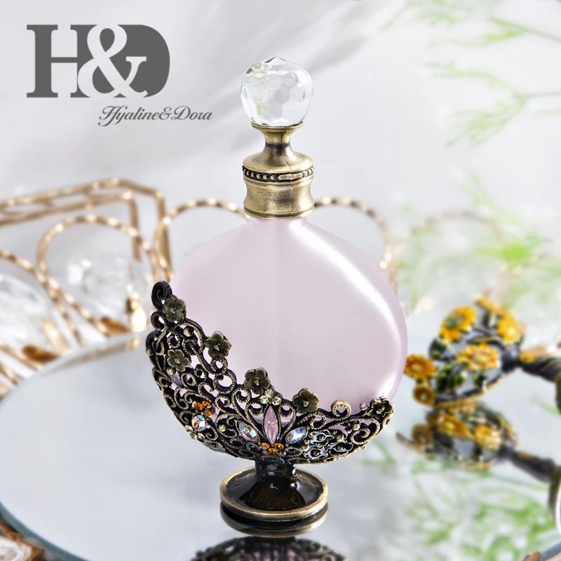 H&D, 15 стилей, пустые многоразовые флаконы для духов, Ретро стиль, матовое стекло, тонкий ароматизированный ароматизатор, контейнер для эфирных масел, Декор, подарок для девушек