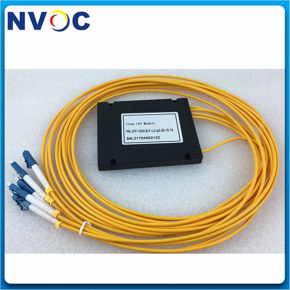 1x4 ABS коробка PLC сплиттер модуль 1*4 SM 2 0 мм 1 м FC/LC/ST/SC/UPC APC FTTH GEPON волоконно-оптический