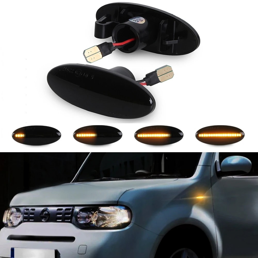 

For Nissan Cube Juke Leaf Micra Note Qashqai X-trail Led Dynamic Turn Signal Light Side Fender Marker Sequential Blinker Lamp