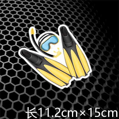 Светоотражающие наклейки для погружения с аквалангом автомобильные на окна