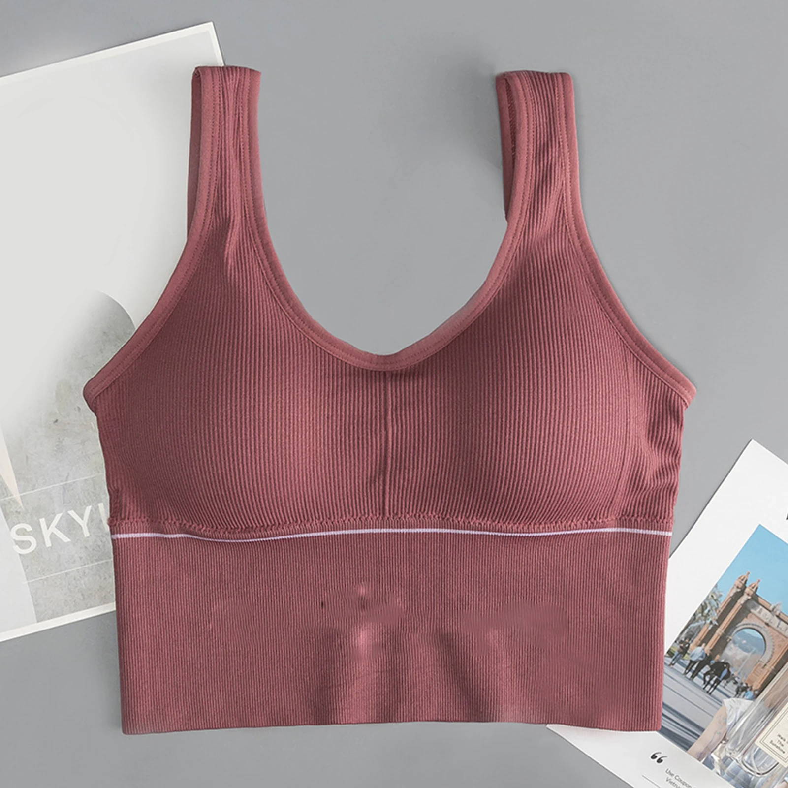 Спортивные Бюстгальтеры без косточек женские противоударные бюстгальтеры для