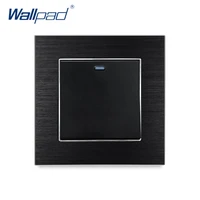 1 gang 2 way switches wallpad luxury on off wall light switch satin metal panel rocker switches interrupteur