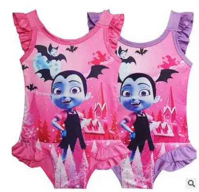 Летняя пляжная одежда для девочек детское платье с героями мультфильмов костюм