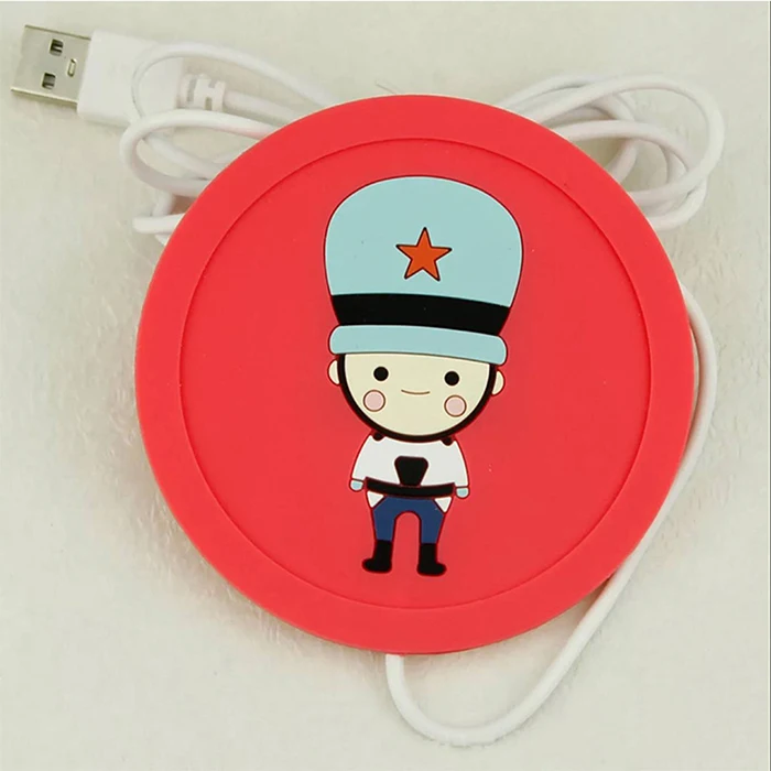 Style2 USB теплее гаджет мультфильм Силиконовые тонкие чашки-Pad кофе чай напиток usb нагревательный лоток кружка Pad хороший подарок - Цвет: Style2