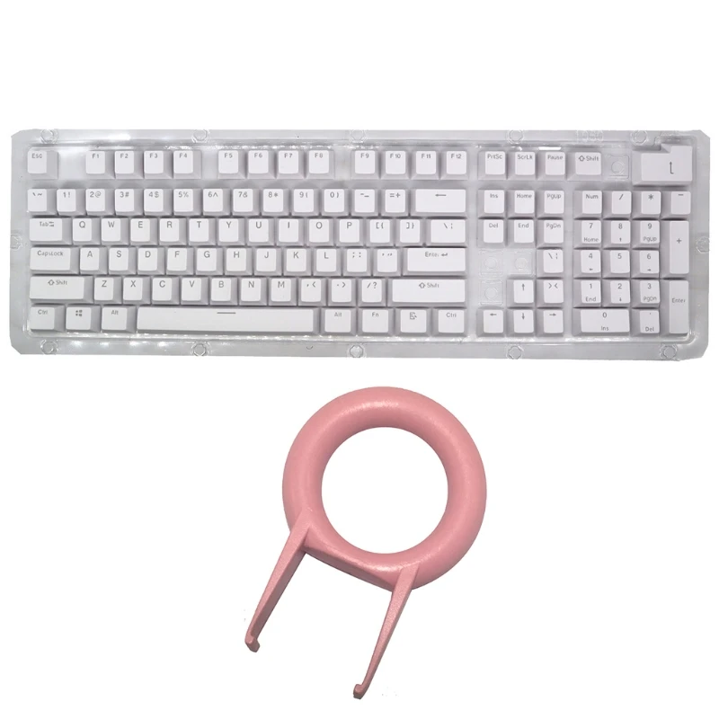 

104 Keys PBT Keycaps Backlit Double Injection-Color Keycap for Mechanical Keyboard Solid Color Backlight Keycaps K3NB