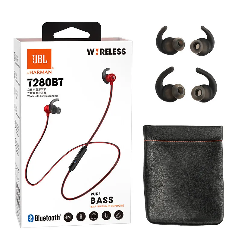 

JBL T280bt in-Ear Bluetooth Wireless Headset Sports Headset Running Magnetic Suction with Microphone Sweat-Proof