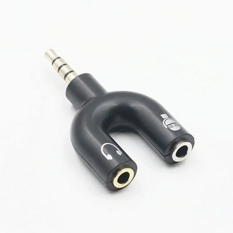 U адаптер двойной разъем 3 5 мм для наушников аудио сплиттер кабелей микрофон 2 в 1
