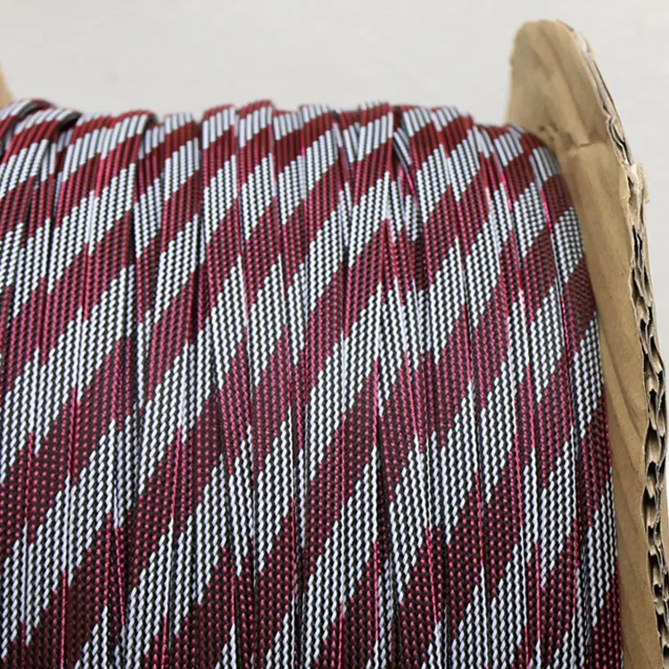 Черная белая розовая ПЭТ плетеная проволочная втулка 4 6 8 10 мм плотная