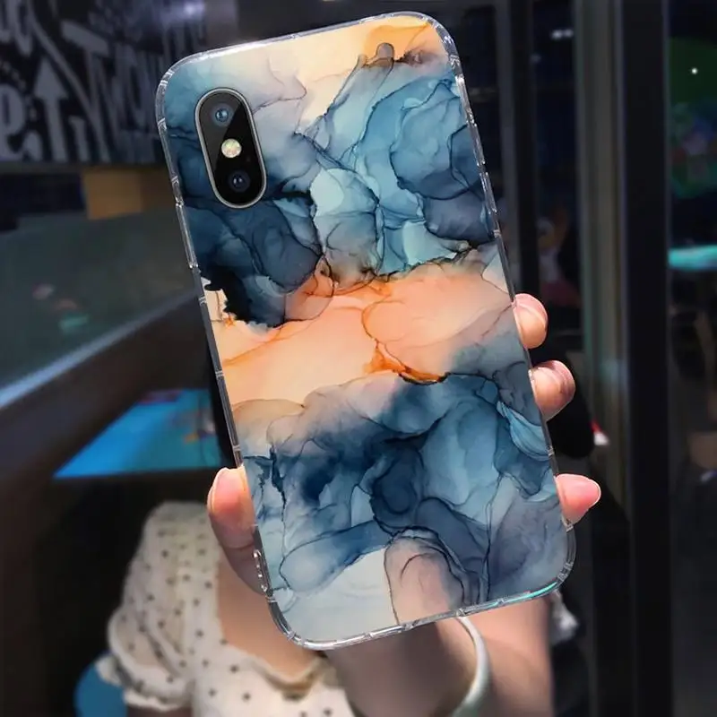 

marble Phone Case Transparent for iPhone 11 12 mini pro XS MAX 8 7 6 6S Plus X 5S SE 2020 XR