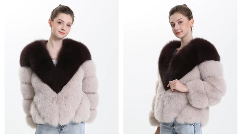 MAOMAOFUR пальто из натурального Лисьего меха женская натуральная меховая верхняя одежда женская Женская Толстая теплая куртка из натурального меха пальто из натурального Лисьего меха